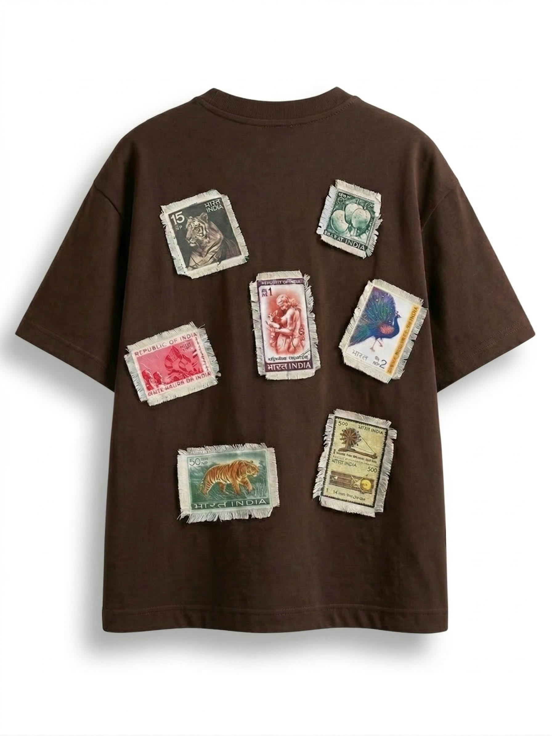 Postcard Stamp Oversized T-Shirt