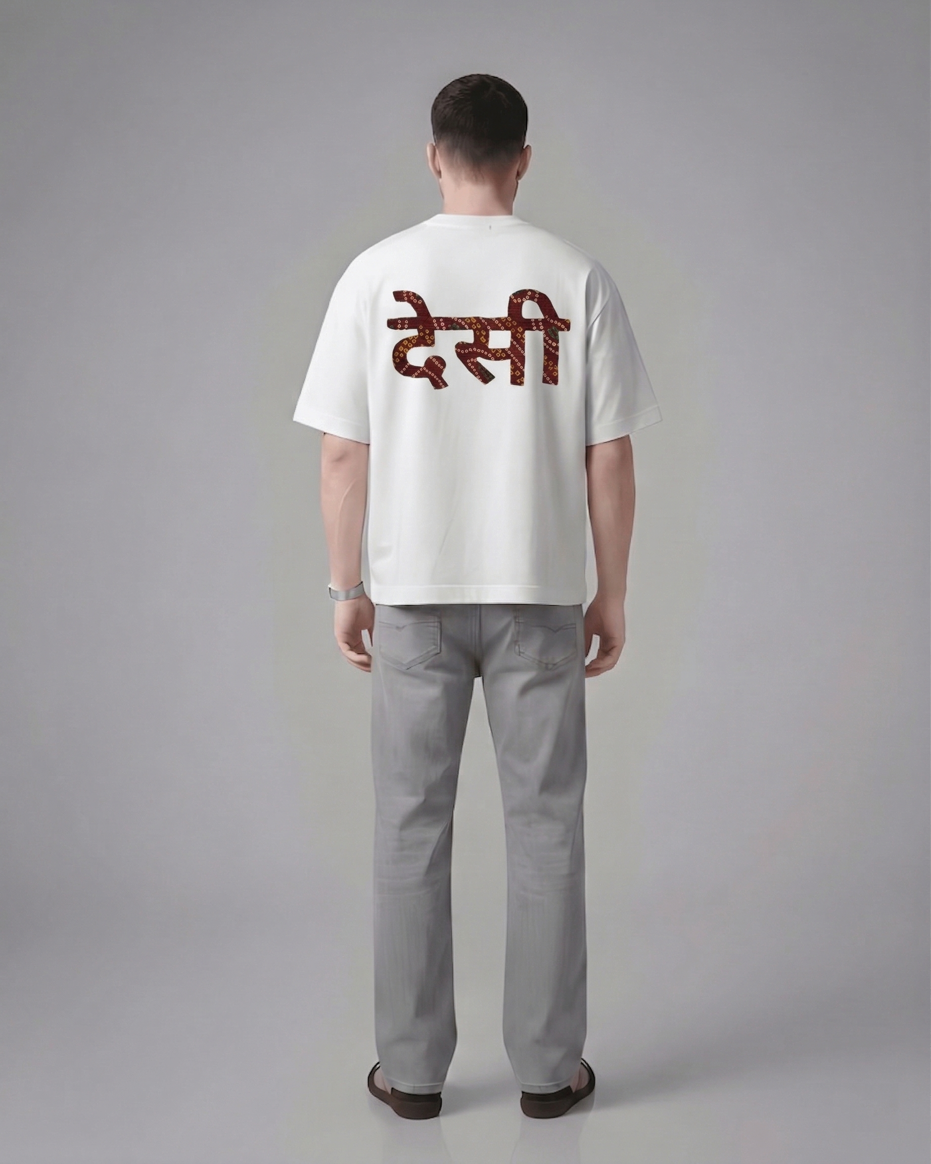 देसी Typography Oversized T-Shirt