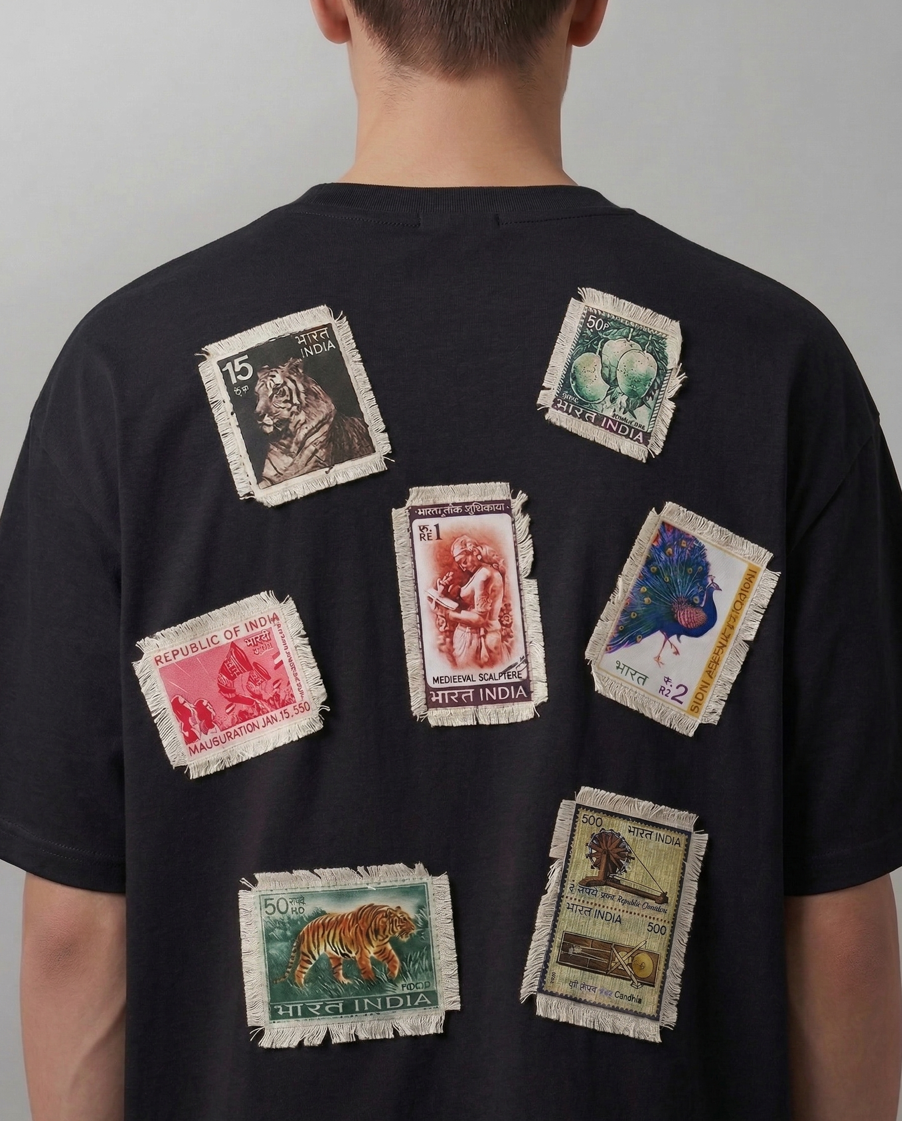 Postcard Stamp Oversized T-Shirt