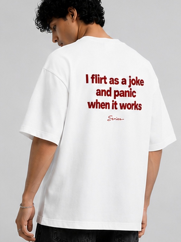 design_04_fullframe_600x800_300dpi “I Flirt as a Joke” Oversized T-Shirt
